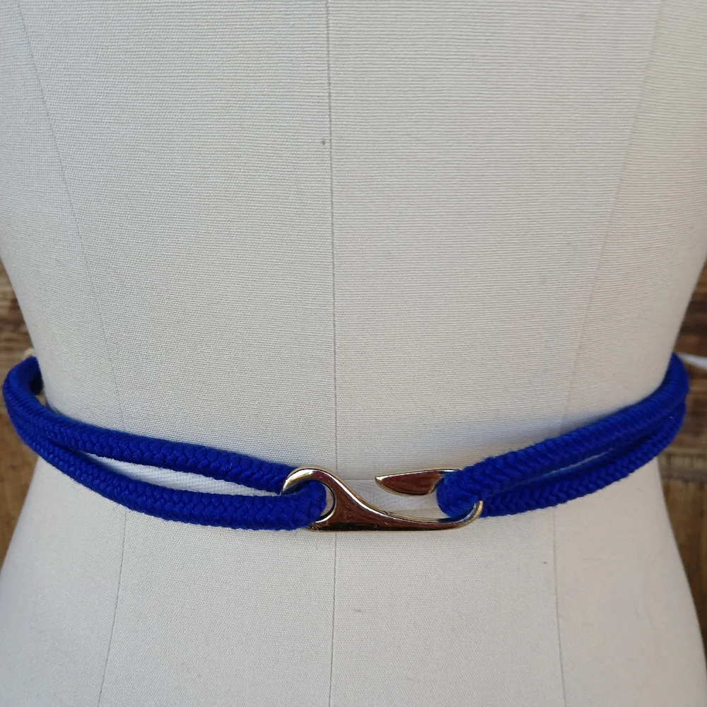 Vintage Braided Multi Color Rope Belt Colorful Twisted Cinch 80s Statement Boho